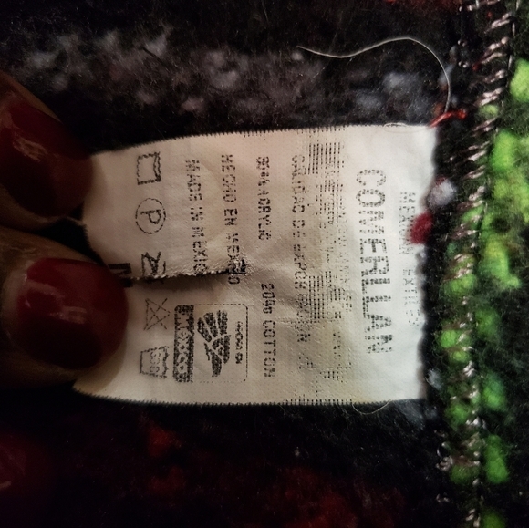 Comerllan Multicolored Poncho and Hoodie sz M - Picture 8 of 8